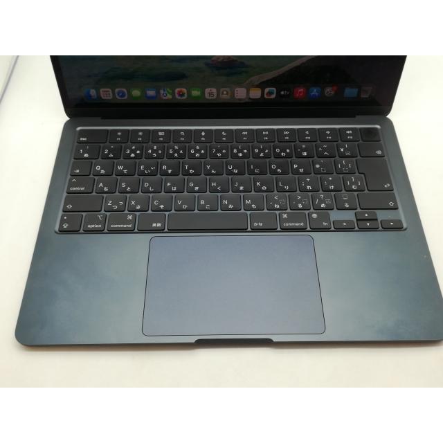 【中古】Apple MacBook Air 13インチ  M2(CPU:8C/GPU:8C) 8GB/256GB ミッドナイト MLY33J/A (M2,2022)【OSU301】保証期間１ヶ月【ランクA】の画像