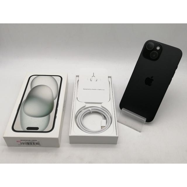 【中古】Apple docomo 【SIMフリー】 iPhone 15 128GB ブラック MTMH3J/A【府中ル・シーニュ】保証期間１ヶ月【ランクA】の画像