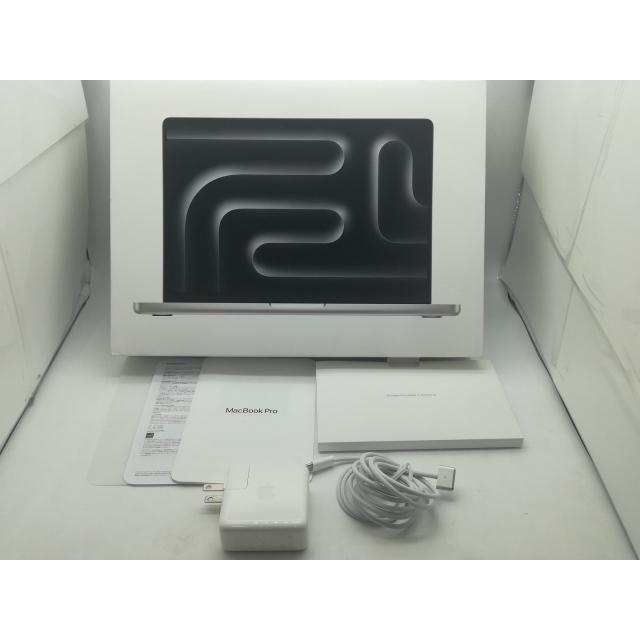 【中古】Apple MacBook Pro 14インチ M3(CPU:8C/GPU:10C) 8GB/512GB シルバー MR7J3J/A (14インチ,M3,2023)【OSU301】保証期間１ヶ月【ランクA】の画像