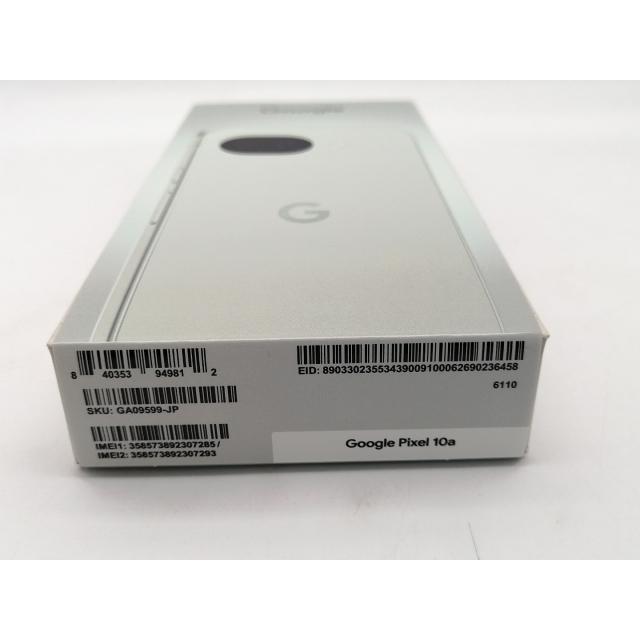 【未使用】Google au 【SIMフリー】 Pixel 10a フォグ 8GB 128GB【大須アメ横】保証期間３ヶ月の画像
