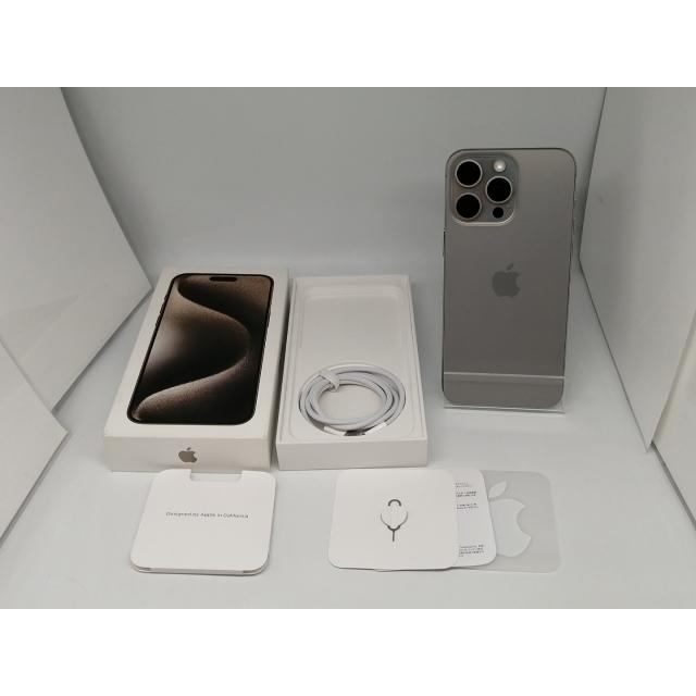 【中古】Apple au 【SIMフリー】 iPhone 15 Pro Max 512GB ナチュラルチタニウム MU6W3J/A【大須アメ横】保証期間１ヶ月【ランクA】の画像