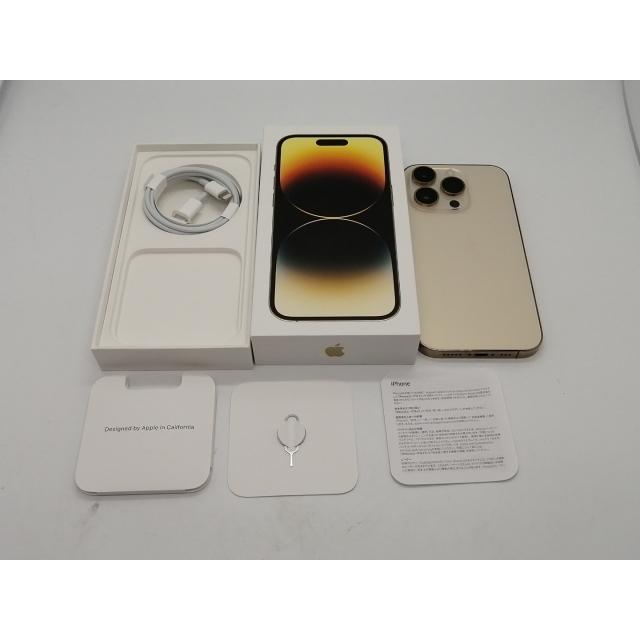 【中古】Apple 国内版 【SIMフリー】 iPhone 14 Pro 128GB ゴールド MQ073J/A【大須アメ横】保証期間１ヶ月【ランクB】の画像