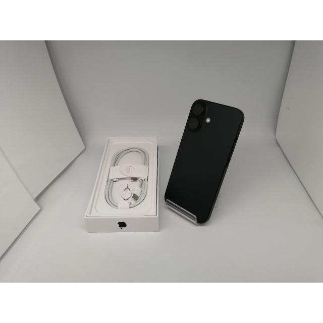 【中古】Apple docomo 【SIMフリー】 iPhone 16 128GB ブラック MYDQ3J/A【OSU301】保証期間１ヶ月【ランクA】の画像