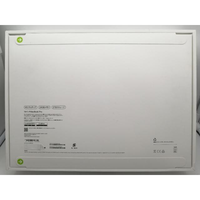 【未使用】Apple MacBook Pro 14インチ M5 Pro(CPU:18C/GPU:20C) 24GB/2TB スペースブラック MGDT4J/A (14インチ,M5 Pro)【OSU301】保証期間３ヶ月 |  | 02