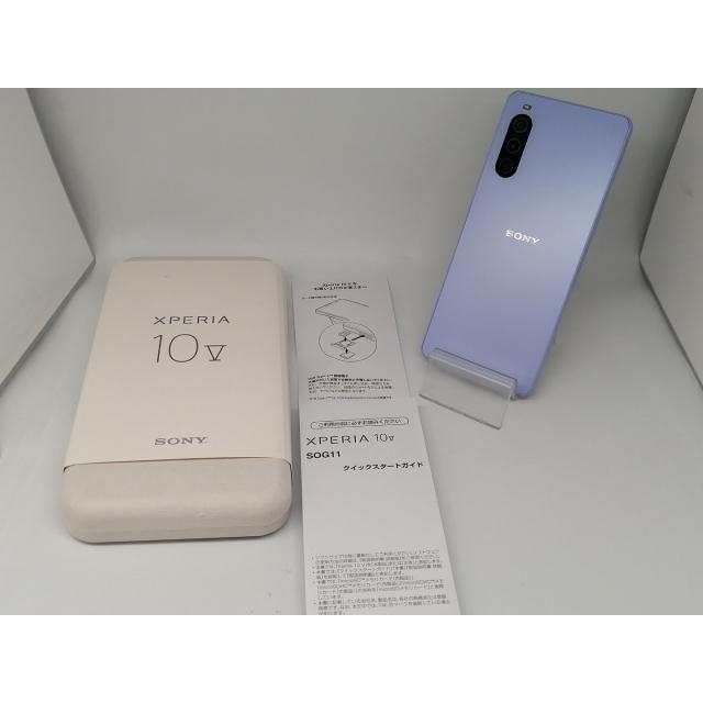 中古】SONY au 【SIMフリー】 Xperia 10 V ラベンダー 6GB 128GB SOG11