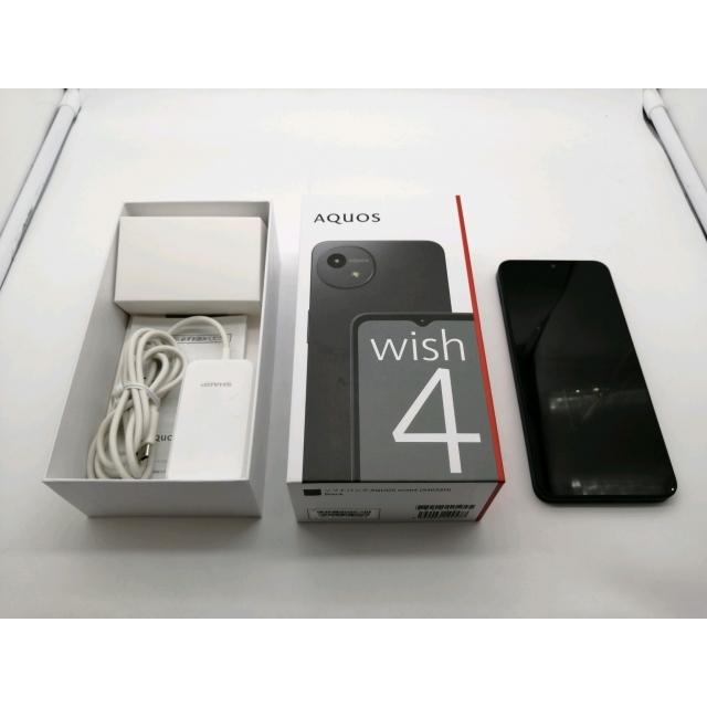 中古】SHARP SoftBank 【SIMフリー】 AQUOS wish4 ブラック 4GB 64GB