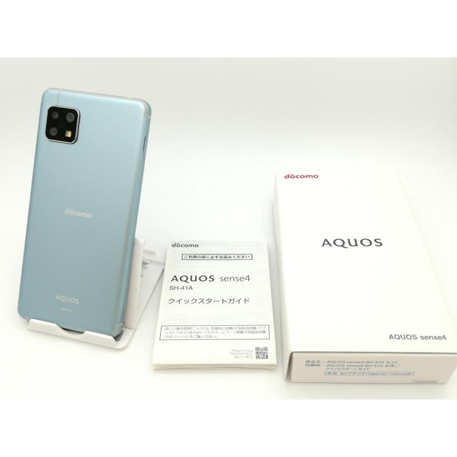 【中古】SHARP docomo 【SIMロック解除済み】 AQUOS sense4 ライトブルー 4GB 64GB SH-41A【ECセンター】保証期間１ヶ月【ランクA】｜janpara｜08