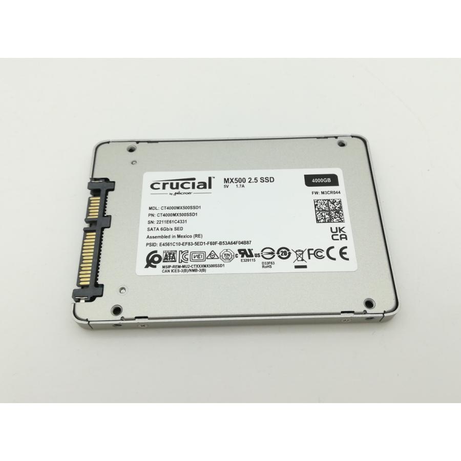 中古】Crucial MX500 CT4000MX500SSD1 4TB/SSD/6GbpsSATA【ECセンター