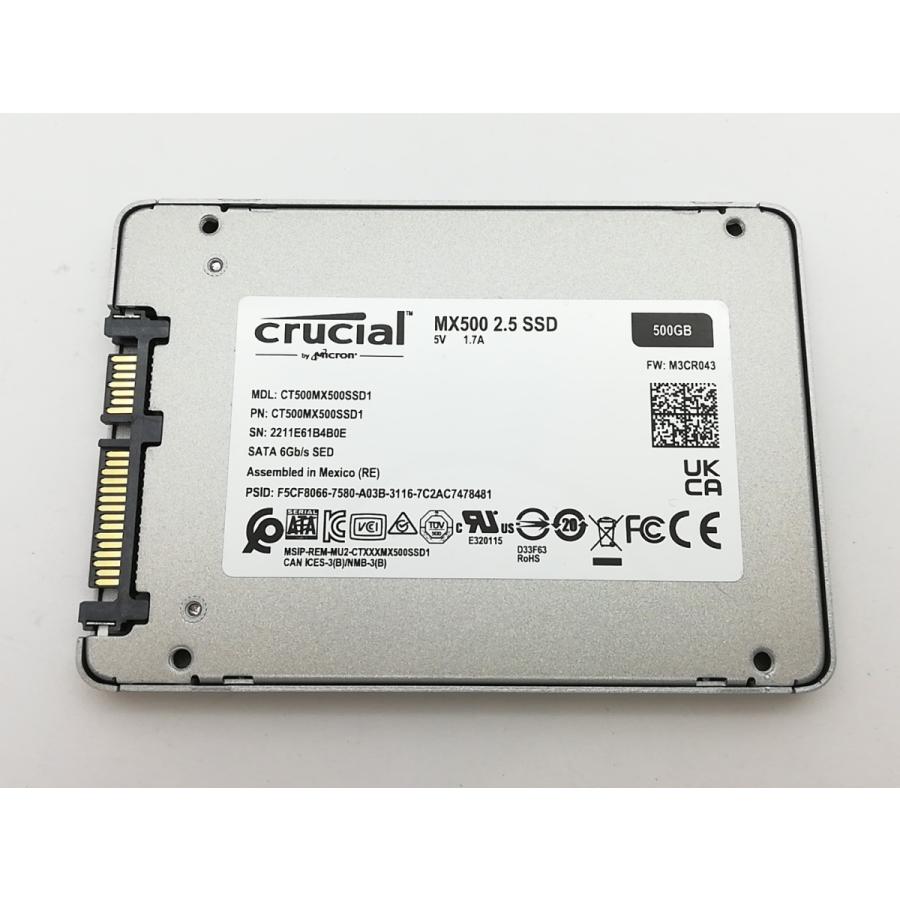 中古】Crucial MX500 CT500MX500SSD1 500GB/SSD/6GbpsSATA/2018年1月 