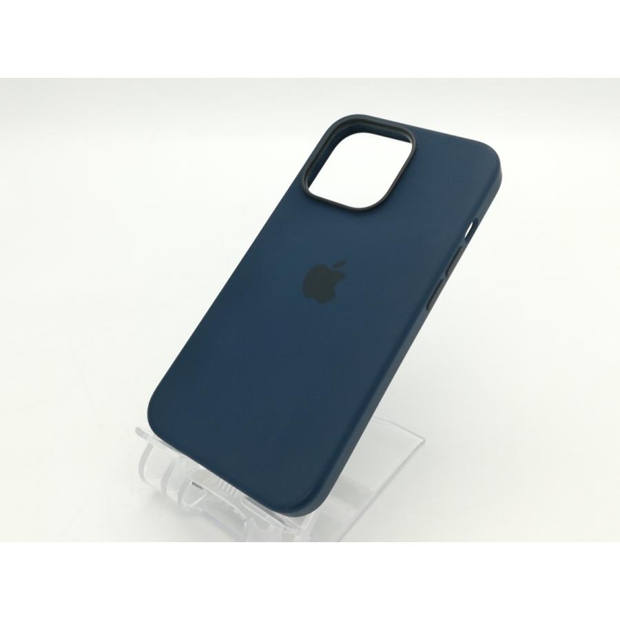 中古】Apple MagSafe対応iPhone 13 Pro シリコーンケース アビスブルー 