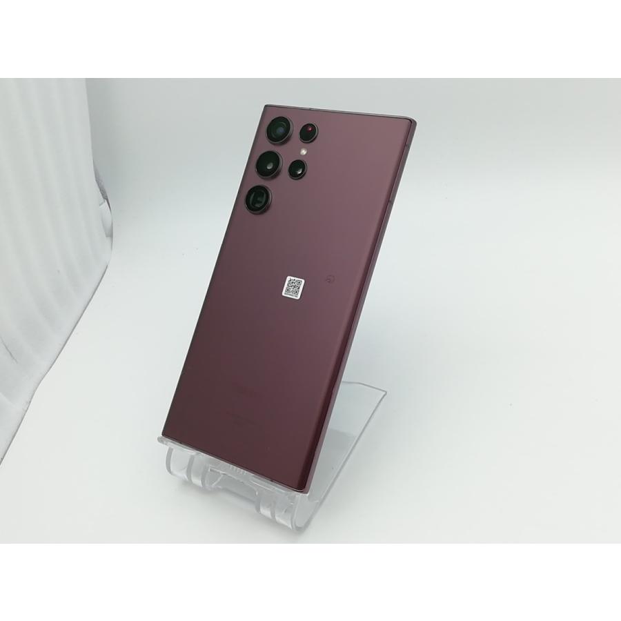 中古】SAMSUNG au 【SIMフリー】 Galaxy S22 Ultra バーガンディ 12GB
