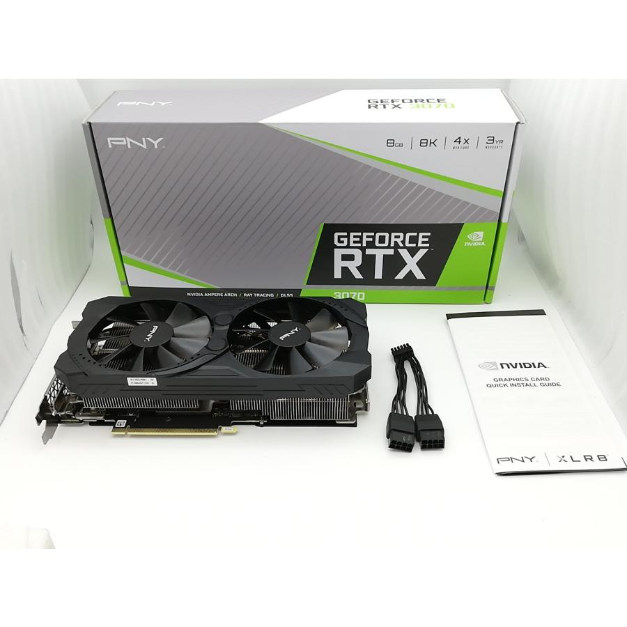 【中古】PNY GeForce RTX 3070 8GB UPRISING（VCG30708DFMPB）  RTX3070/8GB(GDDR6)【ECセンター】保証期間１週間