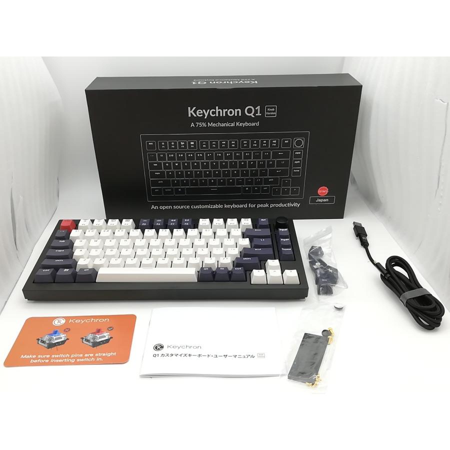 中古】Keychron Q1 QMK Custom Mechanical Keyboard ノブバージョン Q1 