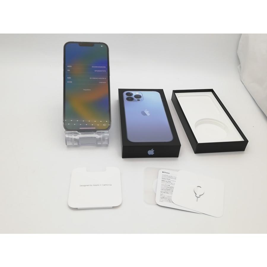 中古】Apple au 【SIMフリー】 iPhone 13 Pro Max 128GB シエラブルー 