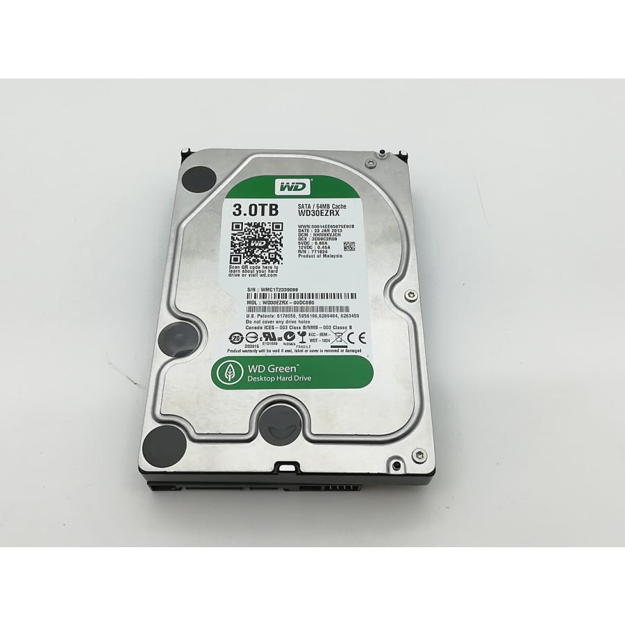 【中古】W.D. WD30EZRX WD Green 3TB/回転数可変/64MB/6Gbps【ECセンター】保証期間1週間 ...