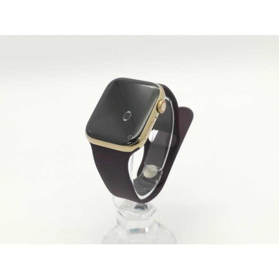【中古】Apple Apple Watch Series7 45mm Cellular ゴールドステンレス/スポーツバンド  ダークチェリー【ECセンター】保証期間１ヶ月【ランクA】