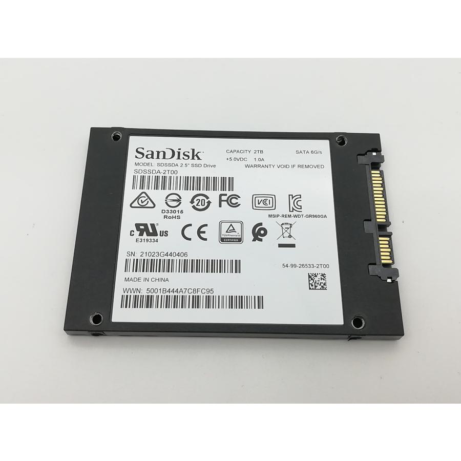 SanDisk SSD PLUS(SDSSDA-2T00-J26) 2TB SSD 6GbpsSATA保証期間１週間