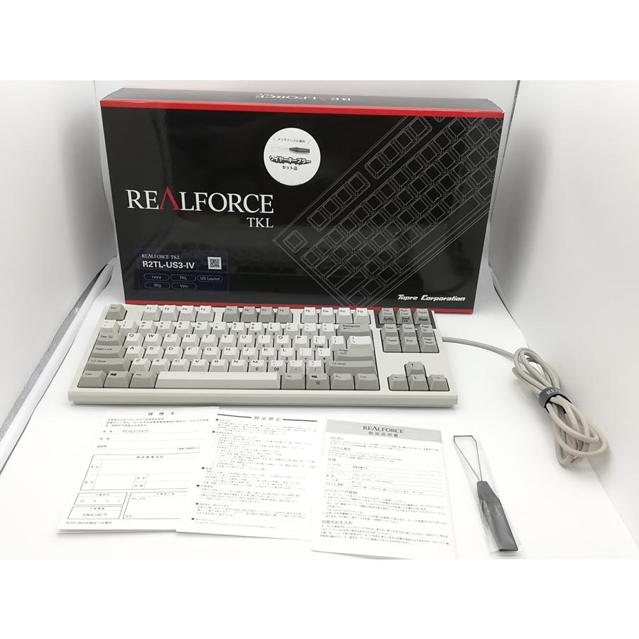 中古】東プレ REALFORCE TKL R2TL-US3-IV [英語配列/30g/アイボリー 