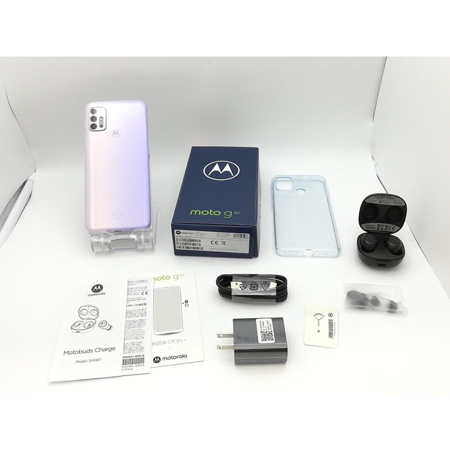 スマホ 【中古】MOTOROLA 国内版 【SIMフリー】 moto g30 イヤバッズ