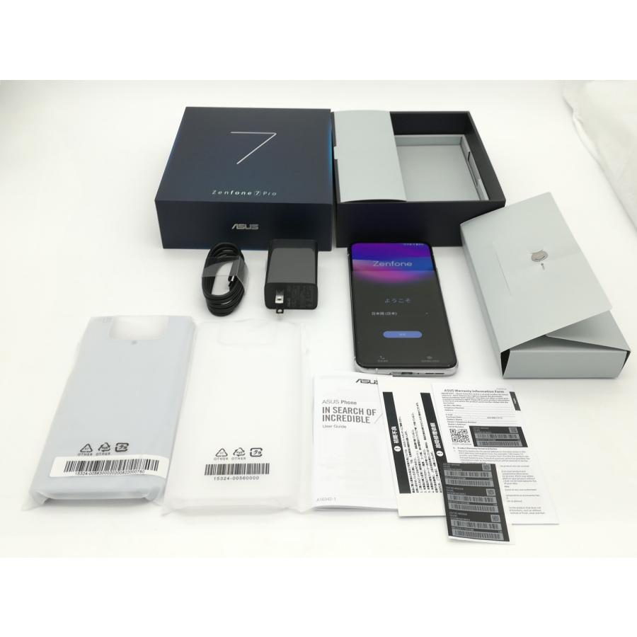 中古】ASUS 国内版 【SIMフリー】 ZenFone 7 Pro パステルホワイト 8GB 
