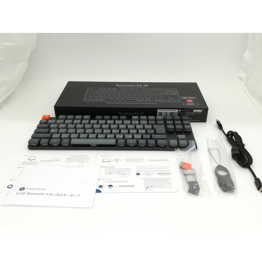 【中古】Keychron K1 SE Wireless Mechanical Keyboard White LED K1SE-A1-JIS 赤