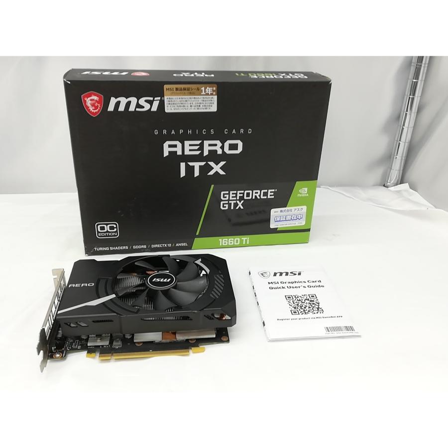 【中古】MSI GeForce GTX 1660 Ti AERO ITX 6G OC GTX1660Ti/6GB(GDDR6)/PCI-E【ECセンター】保証期間１週間｜janpara｜07