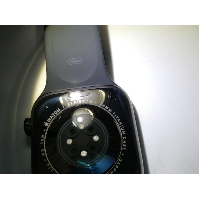Apple Watch Series10 46mm Cellular スレートチタニウムケース/ブラックスポーツバンド (M/L) 【フィットネス】 MWYE3J/A【ECセンター】保証期間１ヶ月【ランクB】