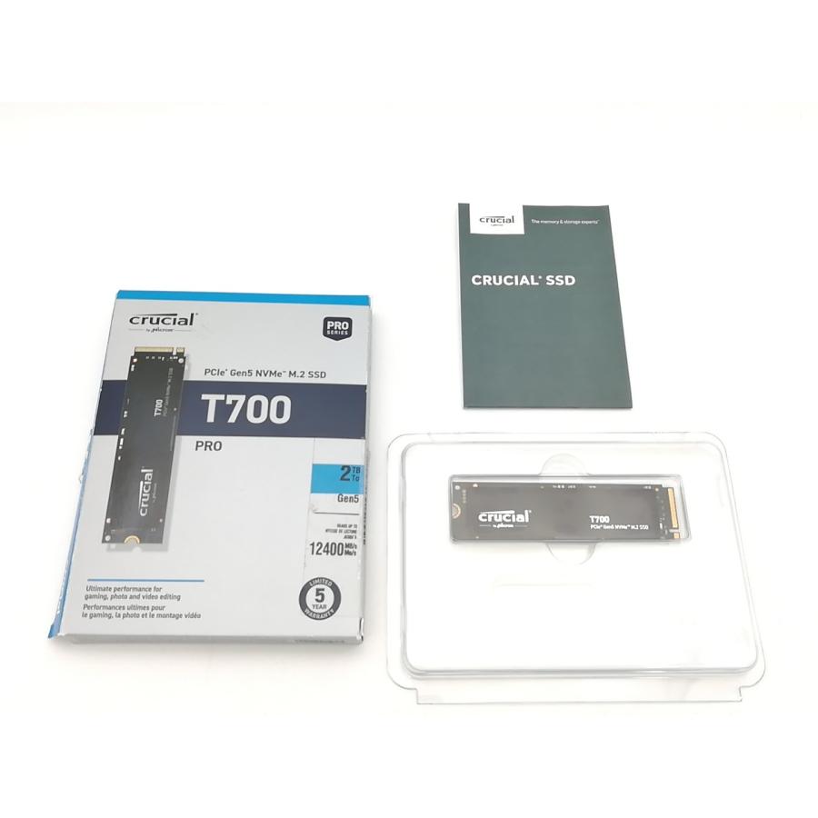 中古】Crucial T700 PCIe Gen5 SSD 2TB CT2000T700SSD3 (M.2 2280/PCIe5.0 NVMe)/TLC 【