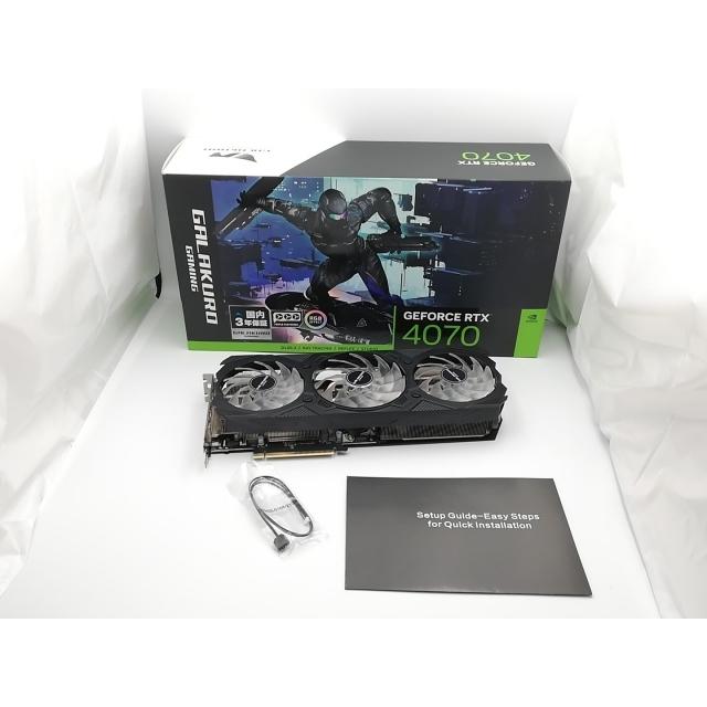 中古】玄人志向 GALAKURO GAMING GG-RTX4070-E12GB/EX/TP RTX4070/12GB 