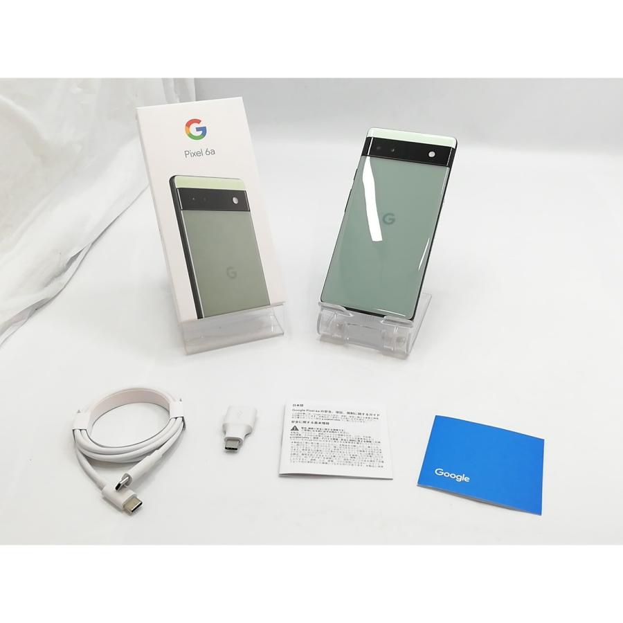 中古】Google au 【SIMフリー】 Pixel 6a セージ 6GB 128GB GB17L【EC 