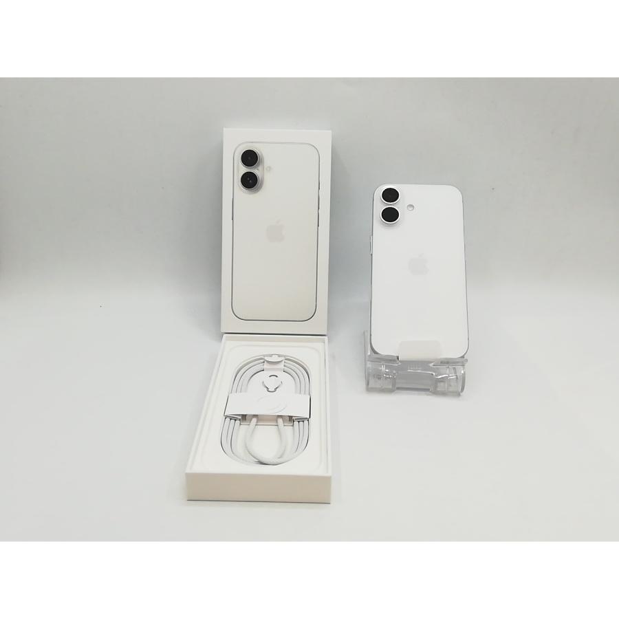 未使用】Apple au 【SIMフリー】 iPhone 16 128GB ホワイト MYDR3J/A