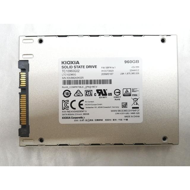 【ほぼ未使用】SSD:960GB 中古】各社2.5SSD 960GB SSD SATA【ECセンター】保証期間1週間