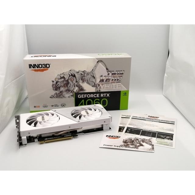 中古】Inno3D GeForce RTX 4060 TWIN X2 OC WHITE N40602-08D6X
