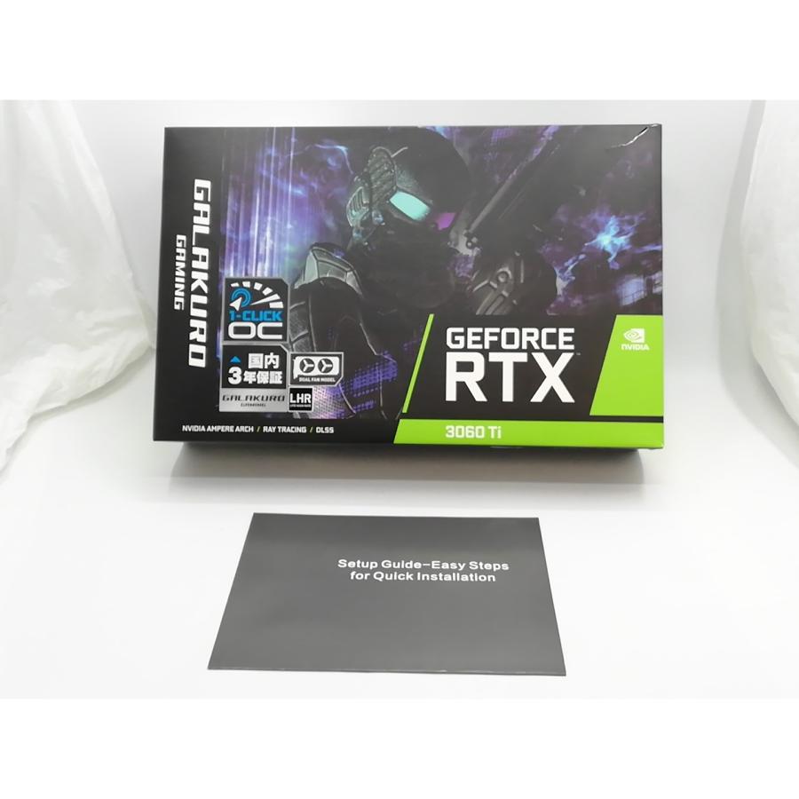 中古】玄人志向 GALAKURO GAMING GG-RTX3060Ti-E8GB/DF/LHR RTX3060Ti