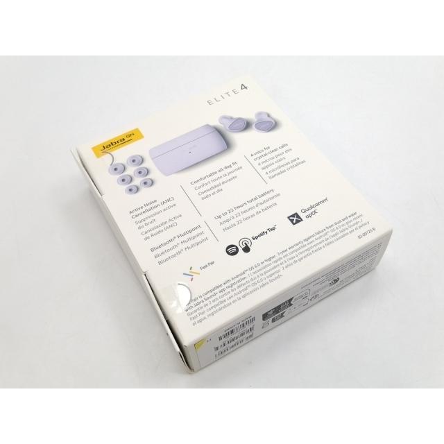 【新品未開封】Jabra Elite 4 ワイヤレスイヤホン　ライラック 未使用】Jabra Elite 4 ライラック【ECセンター】保証期間1ヶ月