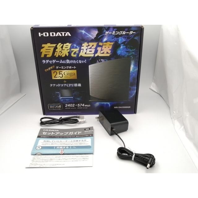 I.O DATA アイ・オー・データ/ゲーミングルーター/WN-DAX3000QR/12MA002148PT/パソコン関連/Bランク/77【中古】 中古】I-O DATA WN-DAX3000QR Wi-Fi6(11ax)対応無線LANルーター/2022年