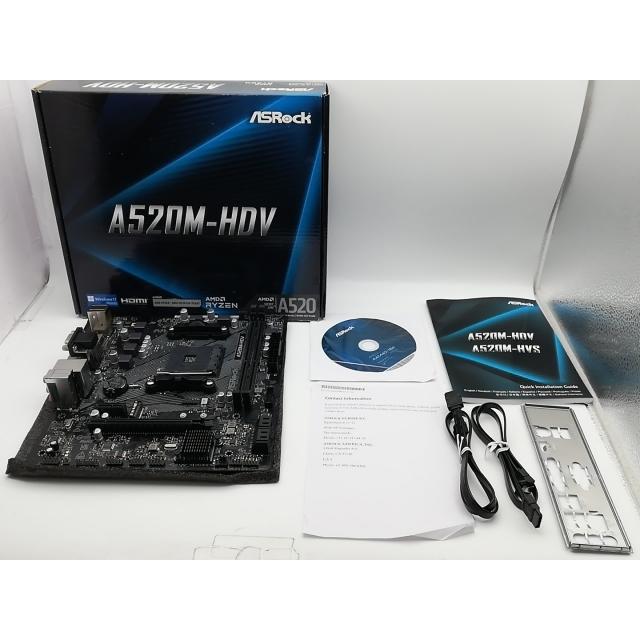 中古】ASRock A520M-HDV A520/AM4/MicroATX【熊本】保証期間1週間