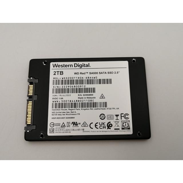 中古】W.D. Red SA500(WDS200T1R0A) 2TB/SSD/6GbpsSATA【ECセンター