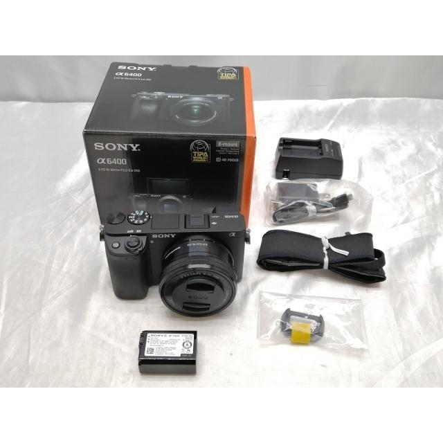中古】SONY α6400 パワーズームレンズキット ILCE-6400L ブラック【EC