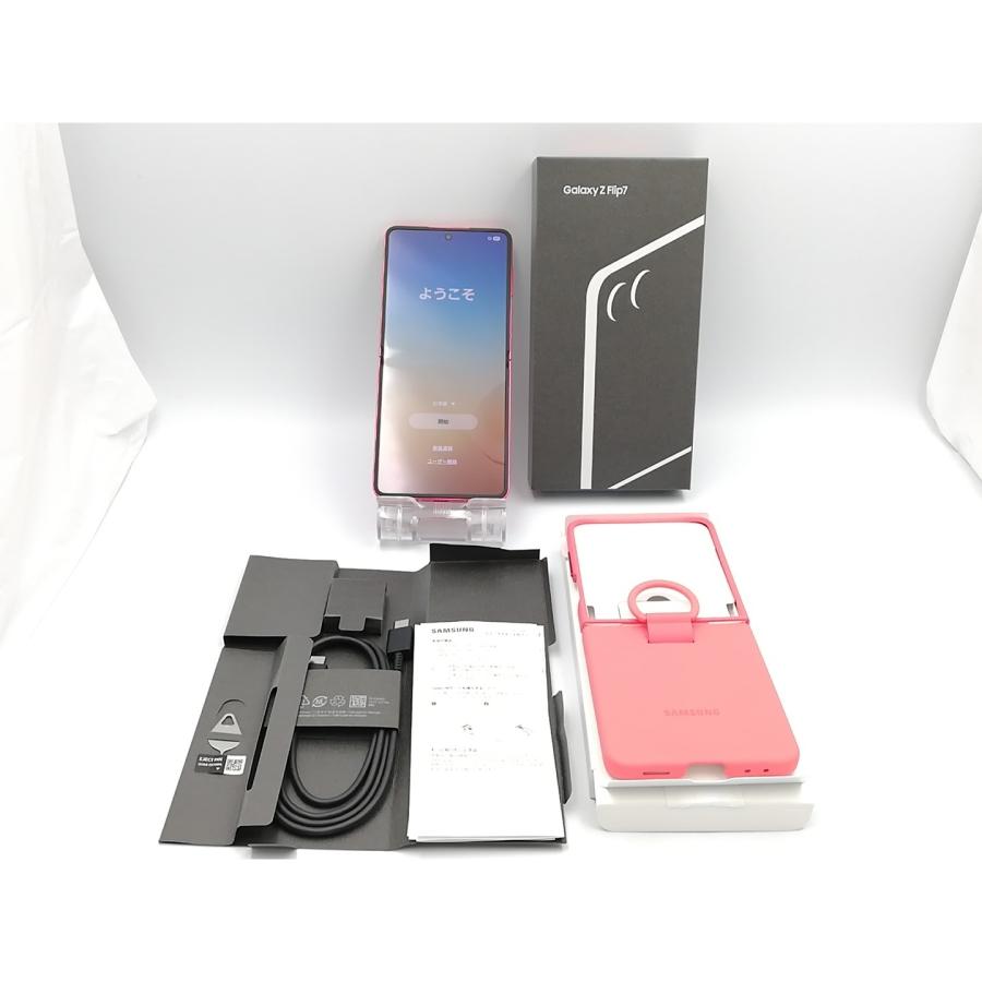 中古】SAMSUNG 国内版 【SIMフリー】 Galaxy Z Flip7 コーラルレッド
