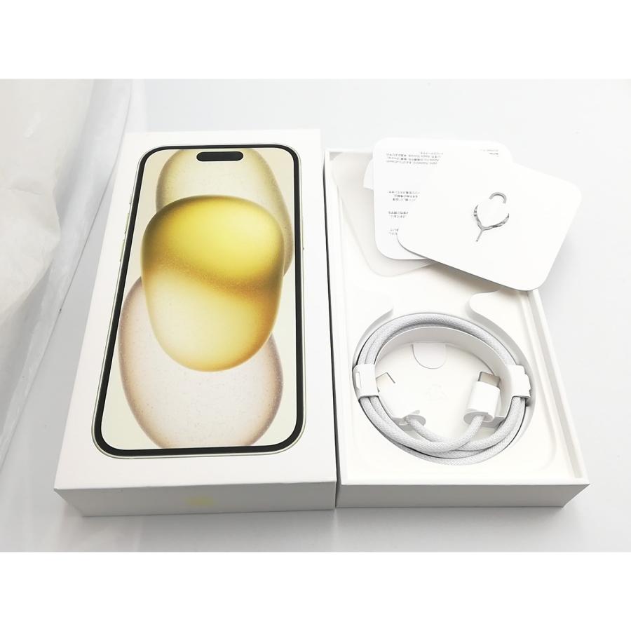 中古】Apple 国内版 【SIMフリー】 iPhone 15 128GB イエロー MTMK3J/A