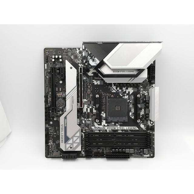 ASRock B550M STEEL LEGENDマザーボード動作未確認 中古品 マザーボード B550M Steel Legend [MicroATX /Socket AM4