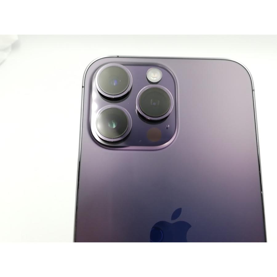【中古】Apple 国内版 【SIMフリー】 iPhone 14 Pro Max 256GB ディープパープル MQ9E3J/A【ECセンター】保証期間１ヶ月【ランクB】の画像