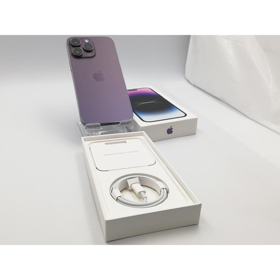【中古】Apple 国内版 【SIMフリー】 iPhone 14 Pro Max 256GB ディープパープル MQ9E3J/A【ECセンター】保証期間１ヶ月【ランクB】の画像