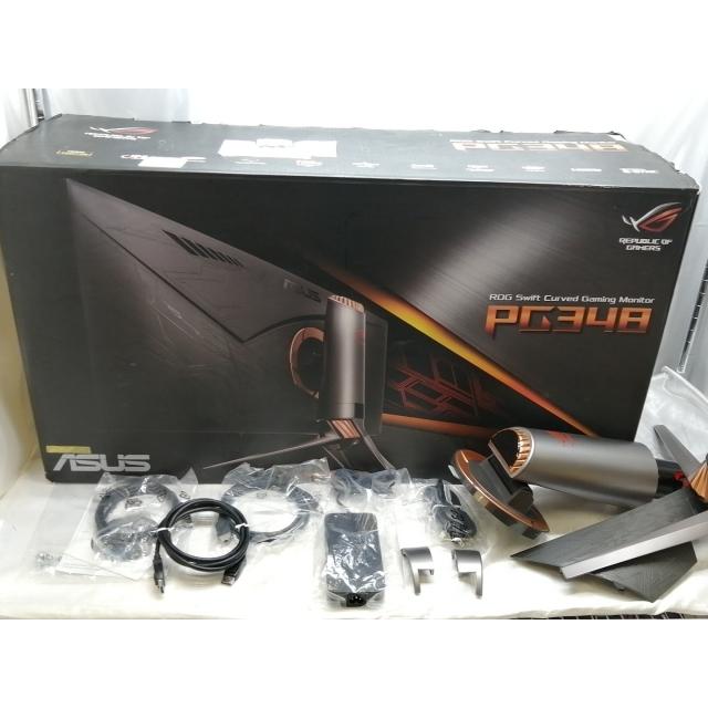 中古】ASUS ROG Swift PG348Q [34インチ曲面ワイド/非光沢/3440x1440 