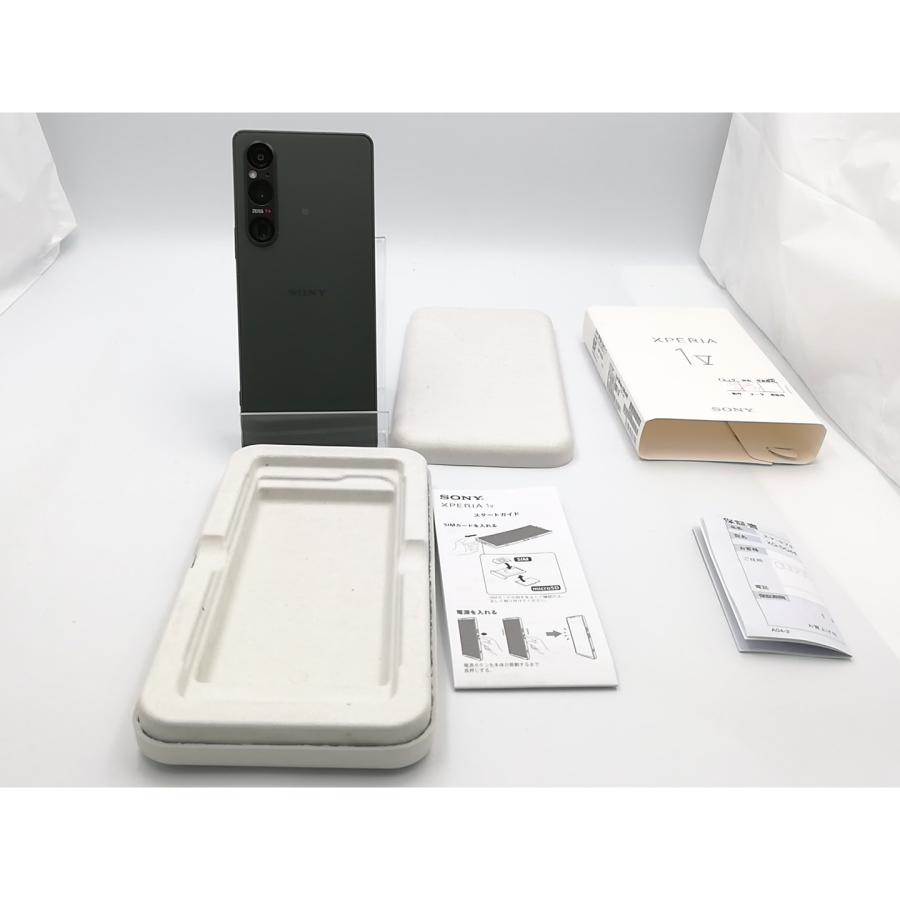 中古】SONY 国内版 【SIMフリー】 Xperia 1 V カーキグリーン 16GB