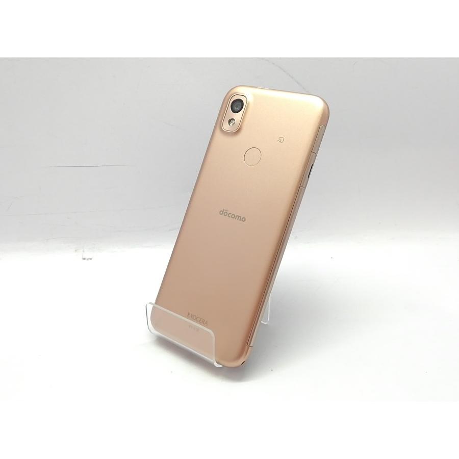 あんしんスマホ KY-51B ゴールド 美品 中古】KYOCERA docomo 【SIMフリー】 あんしんスマホ ピンクゴールド