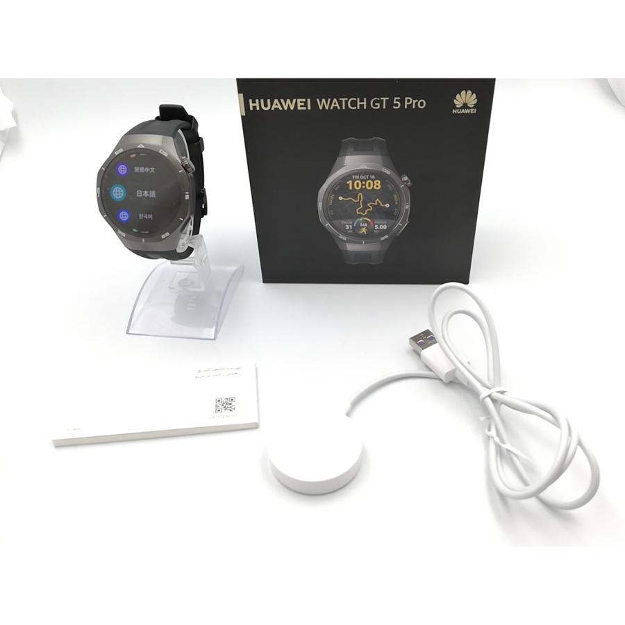 中古】Huawei HUAWEI WATCH GT 5 Pro 46mm ブラック【ECセンター】保証