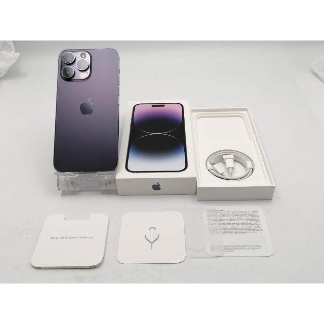 【中古】Apple 国内版 【SIMフリー】 iPhone 14 Pro Max 128GB ディープパープル MQ993J/A【ECセンター】保証期間１ヶ月【ランクB】の画像