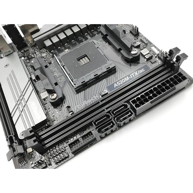中古】ASRock A520M-ITX/ac A520/AM4/Wi-Fi(11ac)+BT4.2/Mini-ITX【EC
